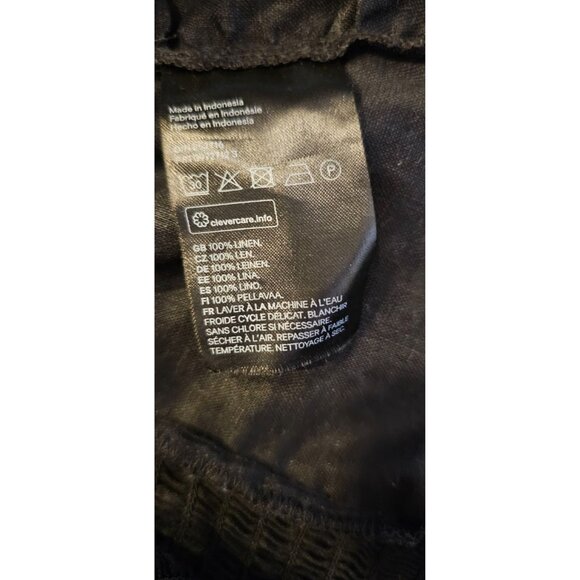 H & M Linen Top Size Small Black Stretchy back - Picture 4 of 8